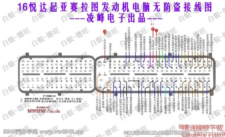 16年悦达起亚赛拉图发动机电脑接线图